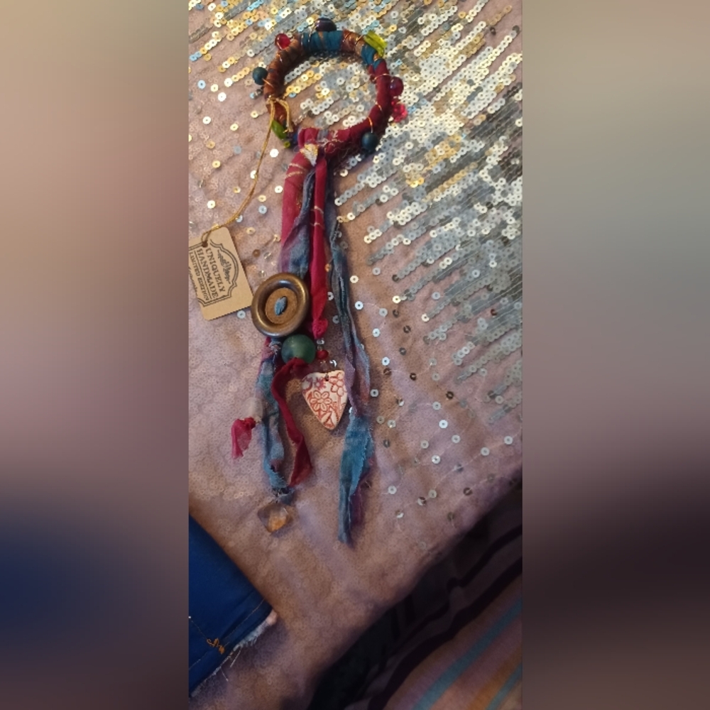 Bohemian Bracelet, Hair Accesory  with Beads and Charms